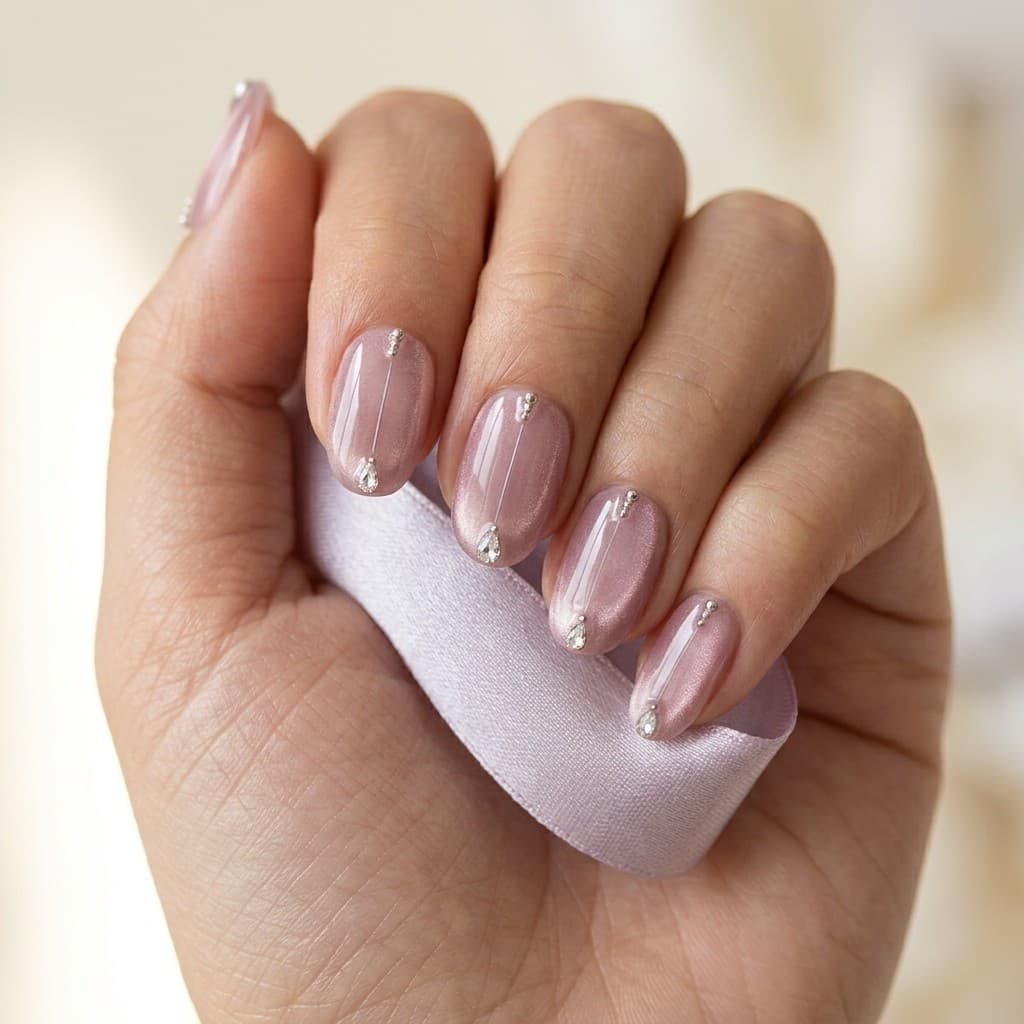 Glimmer Mauve press-on nails