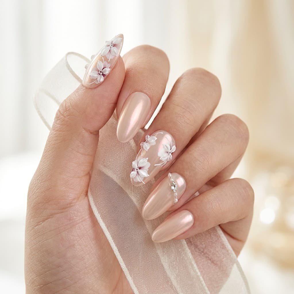 Lustre Petal press-on nails
