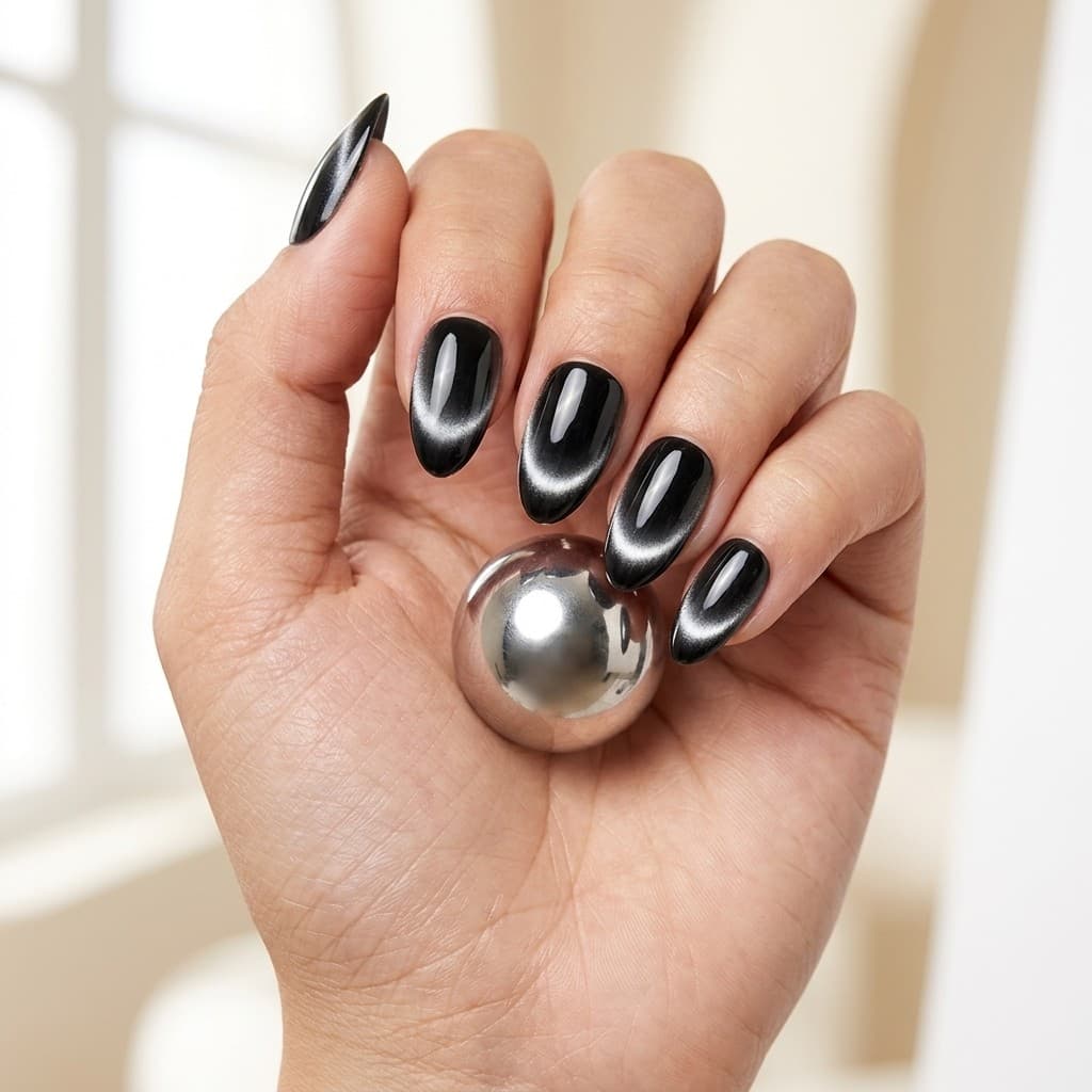 Midnight Gaze press-on nails