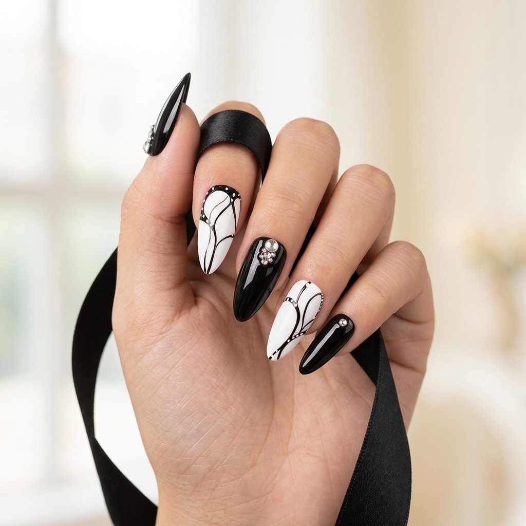 Mystic Noir press-on nails