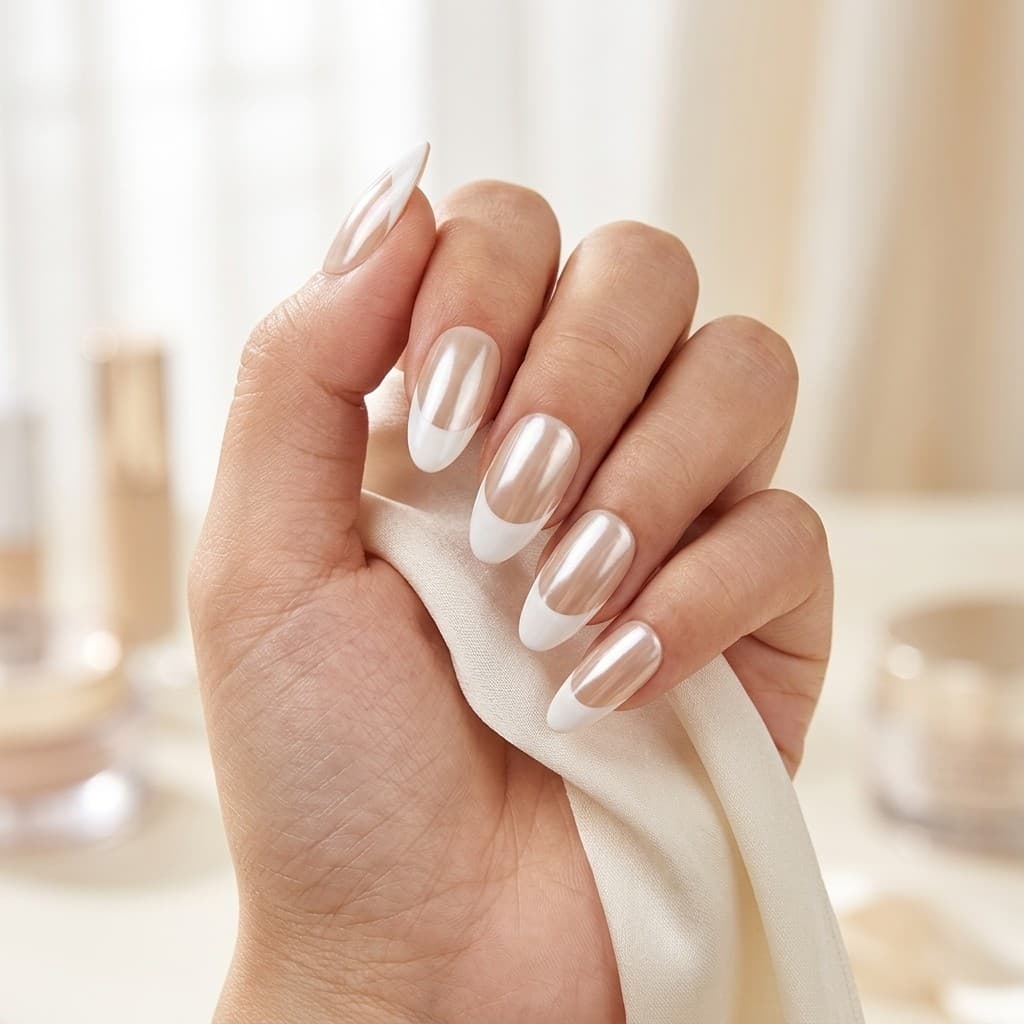 Pearly Shine press-on nails