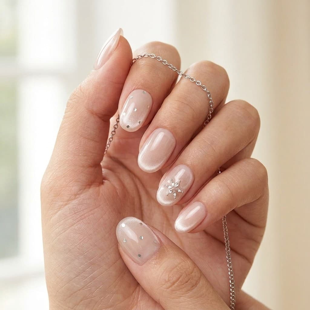 Starlight Nude press-on nails