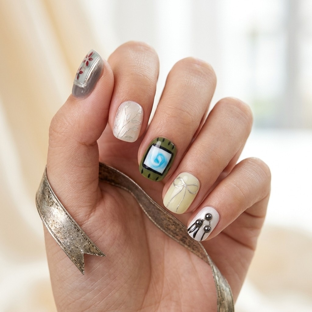 Vintage Bloom press-on nails